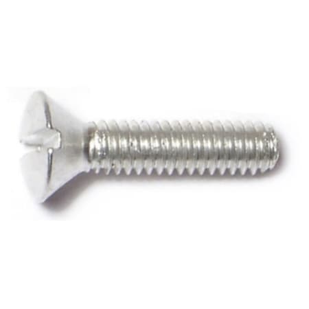 Midwest Fastener #8-32 x 3/4 in Slotted Oval Machine Screw, Plain Aluminum, 34 PK 61613